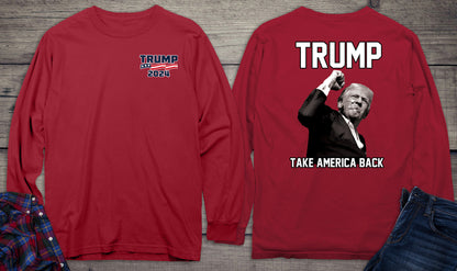 Trump Take America Back With Crest Long Sleeve Tee