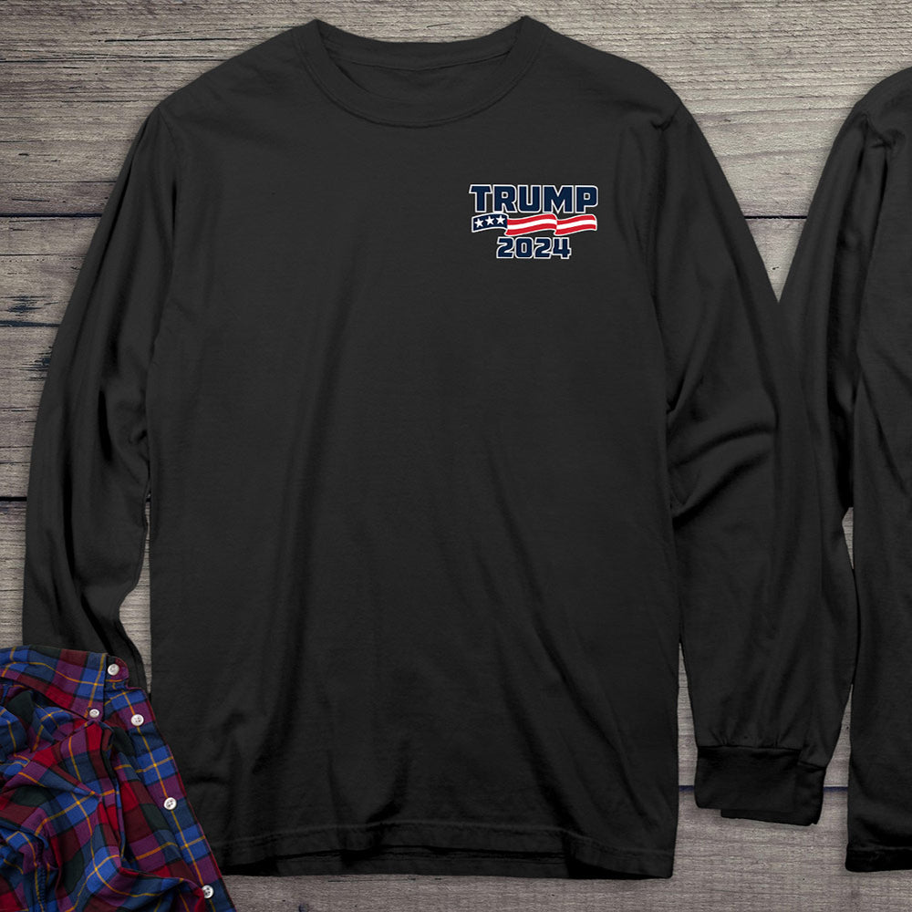 Voting For The Felon With Crest Long Sleeve Tee