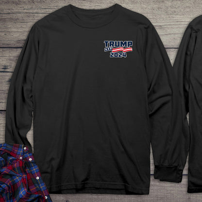 Voting For The Felon With Crest Long Sleeve Tee
