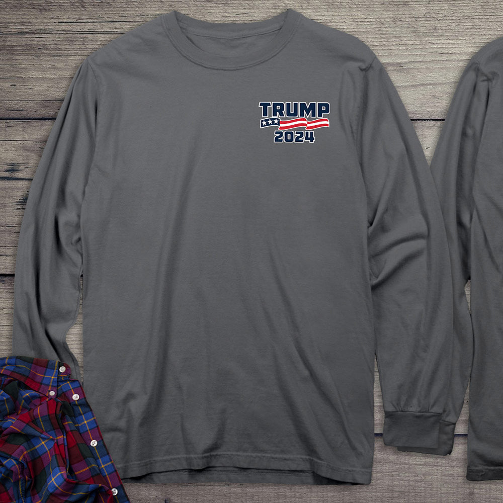 Voting For The Felon With Crest Long Sleeve Tee