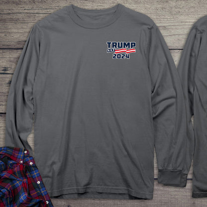 Voting For The Felon With Crest Long Sleeve Tee