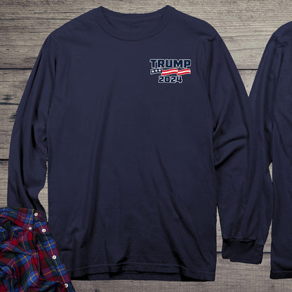 Voting For The Felon With Crest Long Sleeve Tee