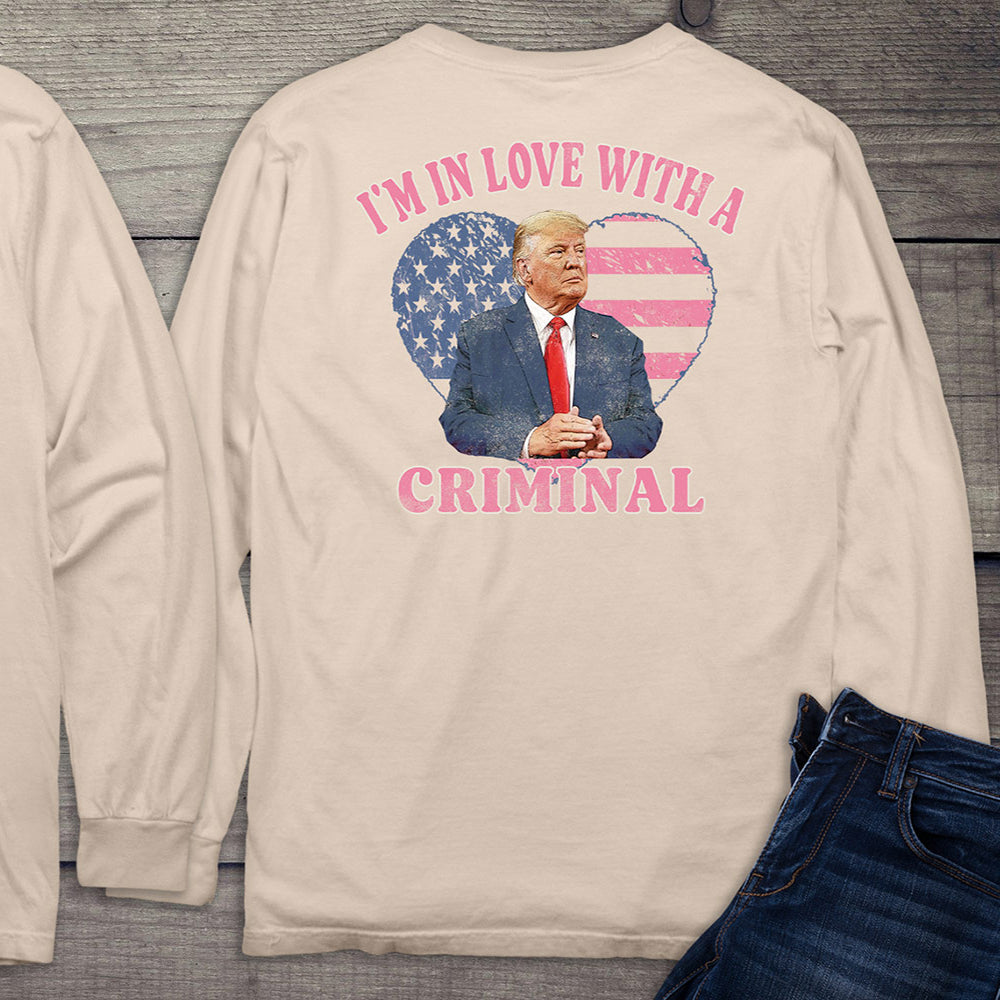 In Love With A Criminal With Crest Long Sleeve Tee