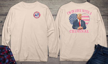 In Love With A Criminal With Crest Long Sleeve Tee