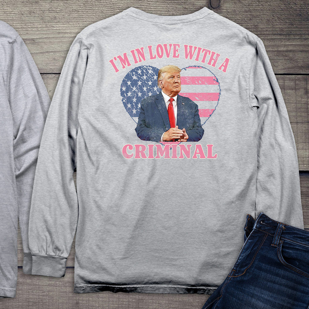 In Love With A Criminal With Crest Long Sleeve Tee