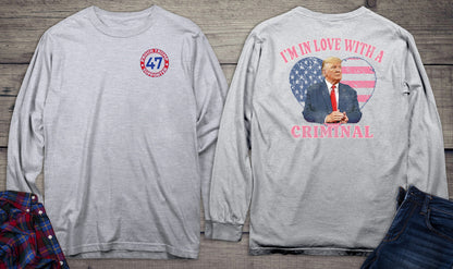 In Love With A Criminal With Crest Long Sleeve Tee