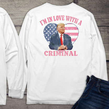 In Love With A Criminal With Crest Long Sleeve Tee