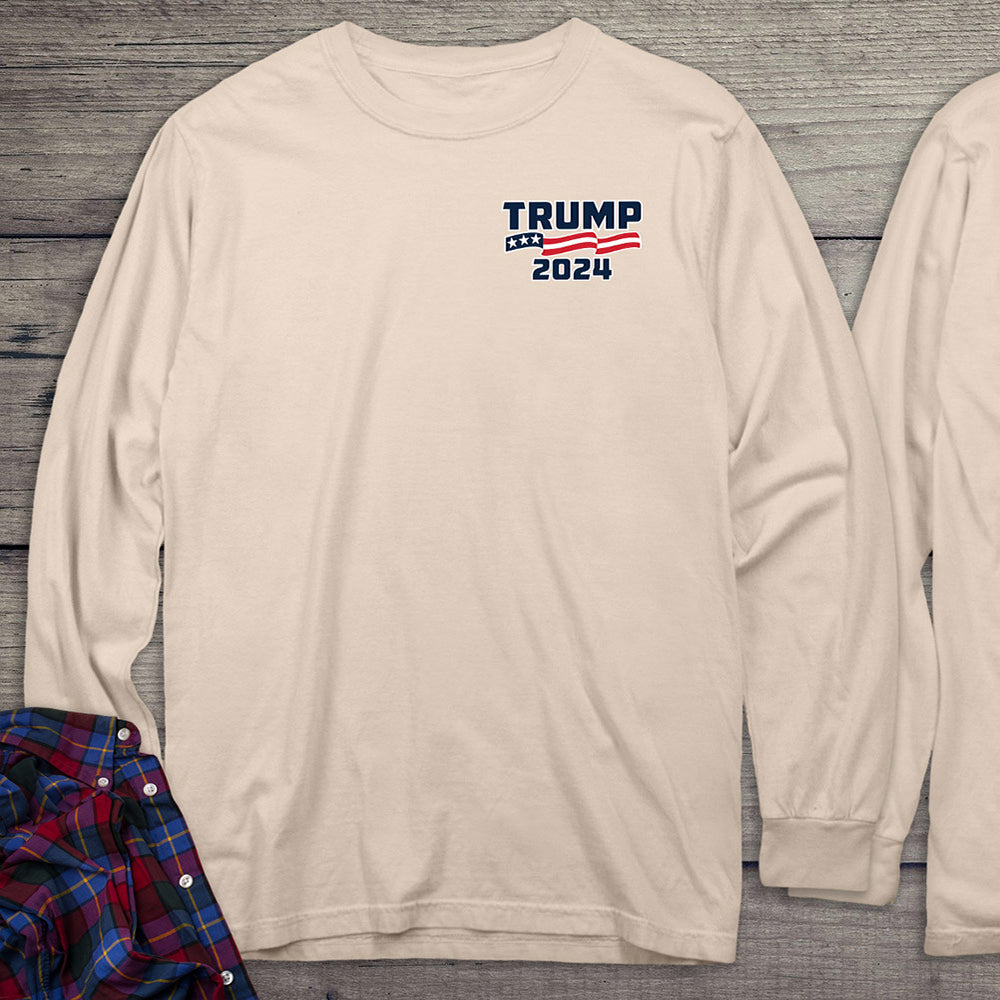 Daddys Home Trump With Crest Long Sleeve Tee