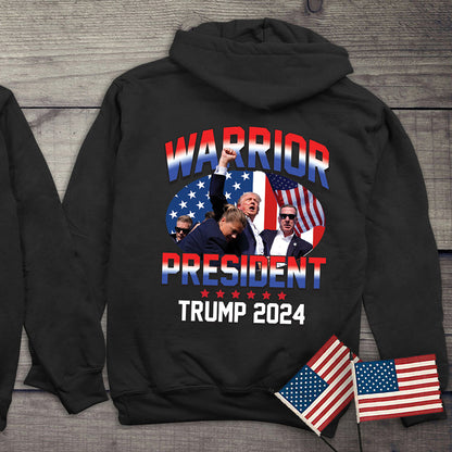 Warrior President With Crest Hoodie