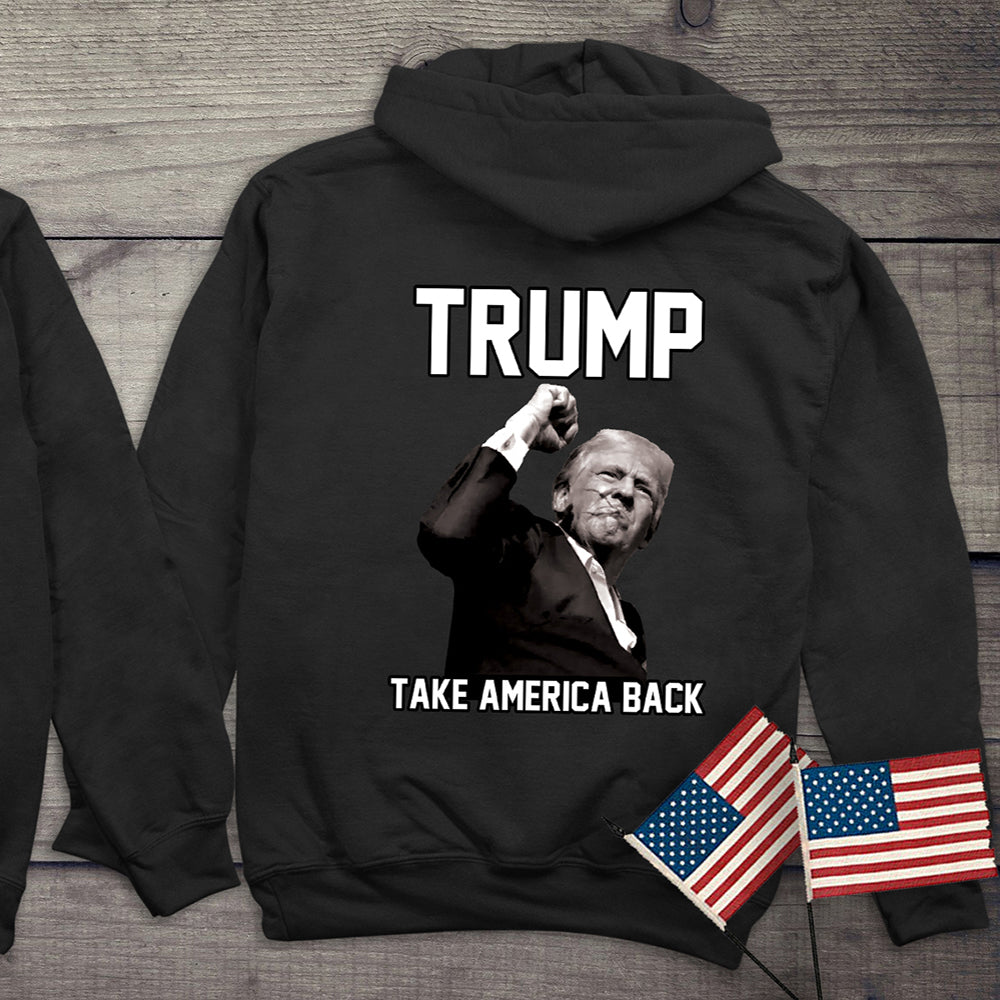 Trump Take America Back With Crest Hoodie