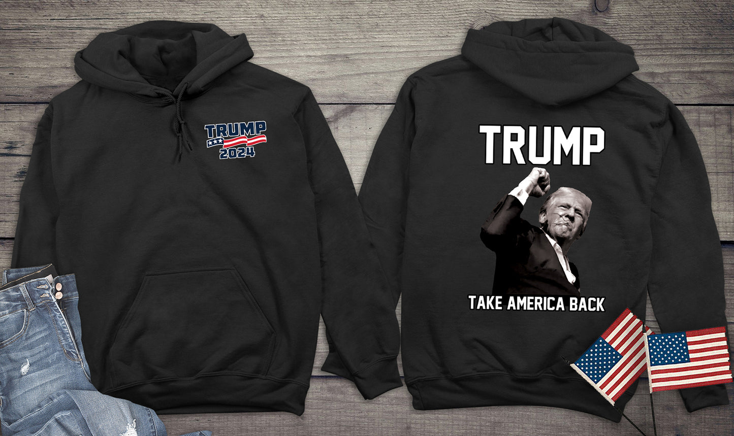 Trump Take America Back With Crest Hoodie