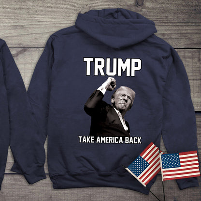 Trump Take America Back With Crest Hoodie