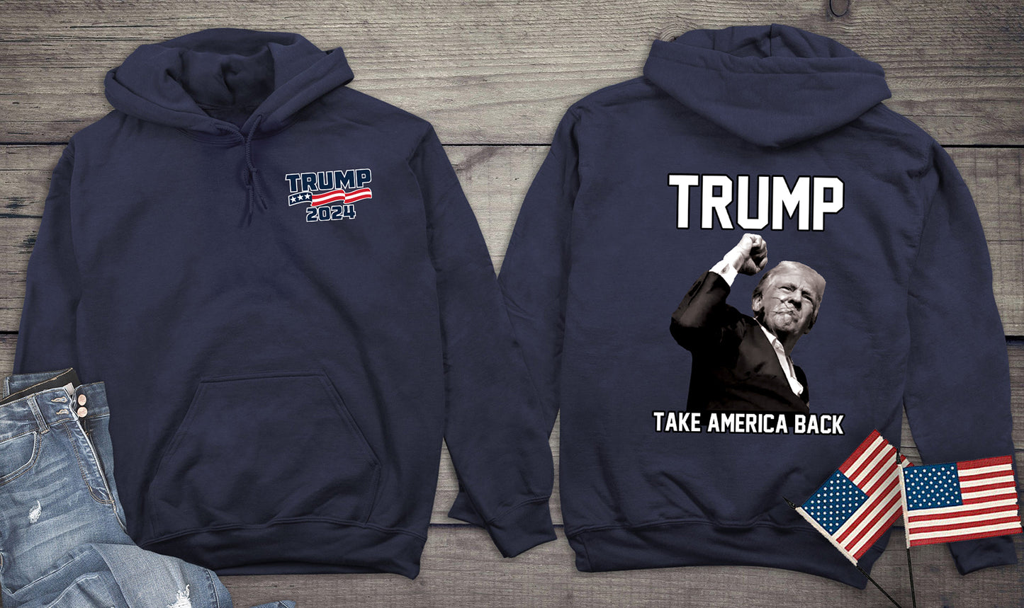 Trump Take America Back With Crest Hoodie