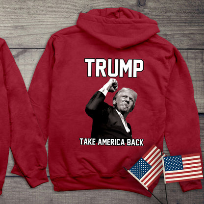 Trump Take America Back With Crest Hoodie