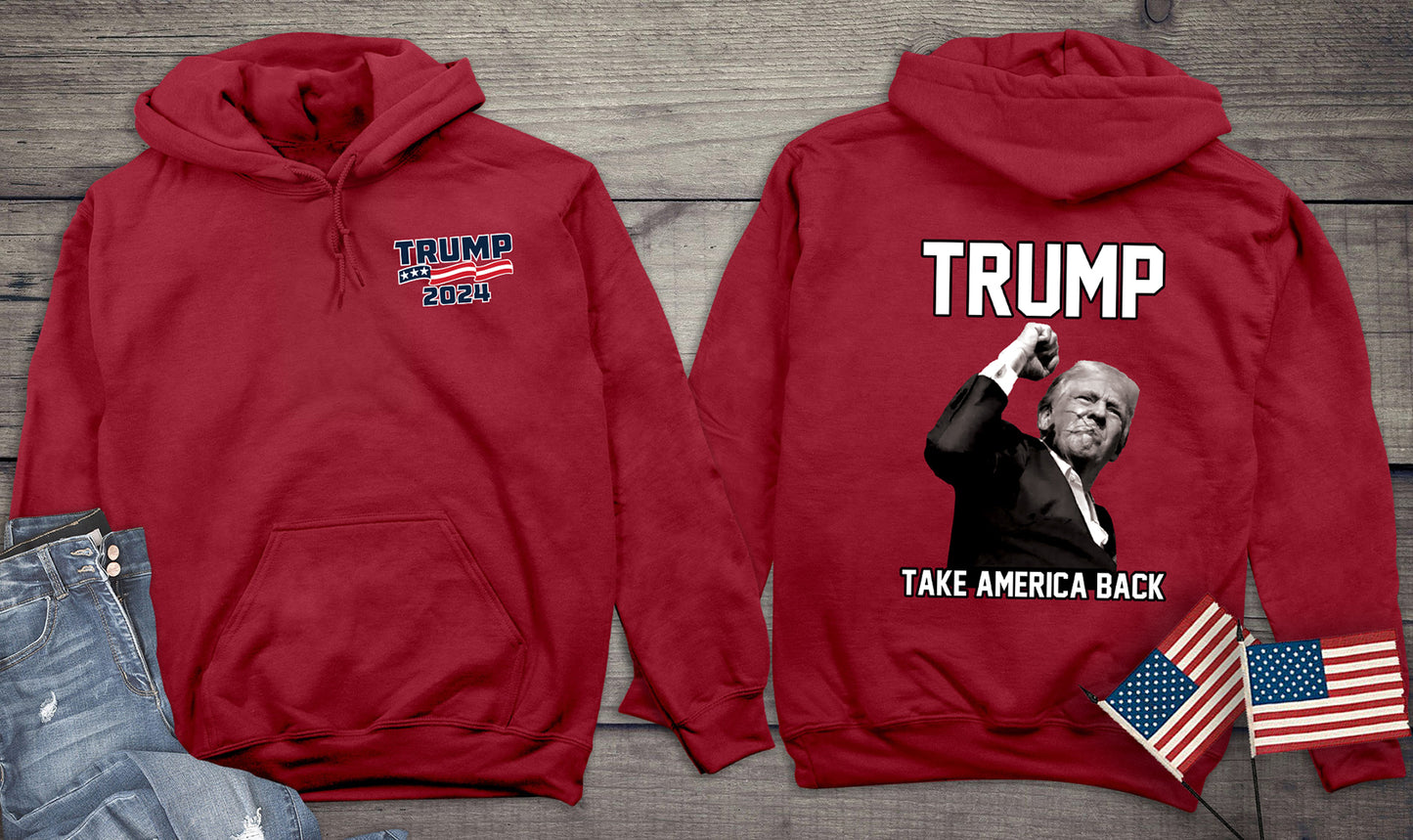 Trump Take America Back With Crest Hoodie