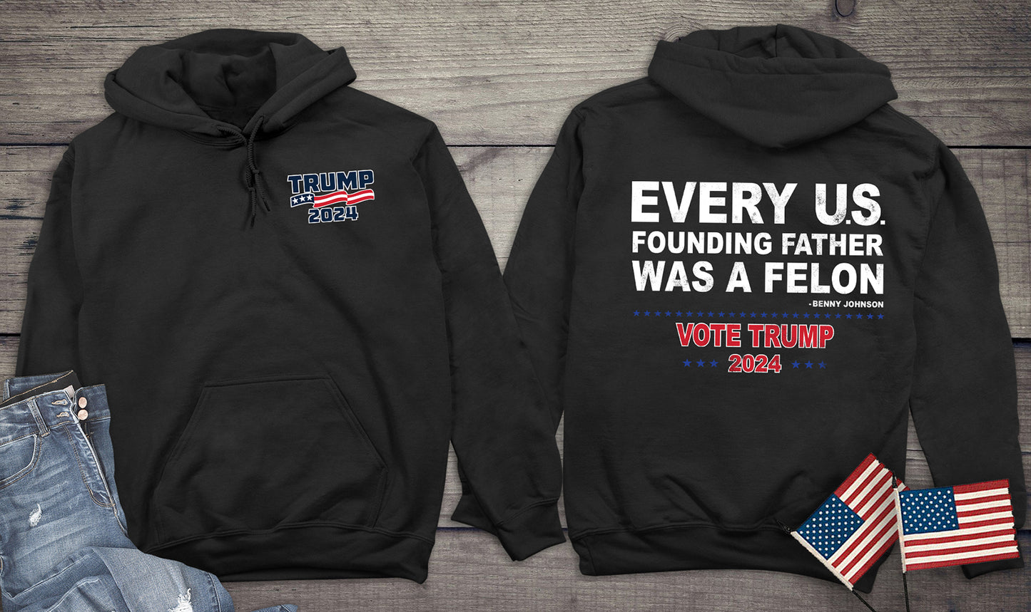 Founding Felons With Crest Hoodie