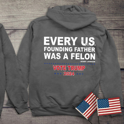 Founding Felons With Crest Hoodie