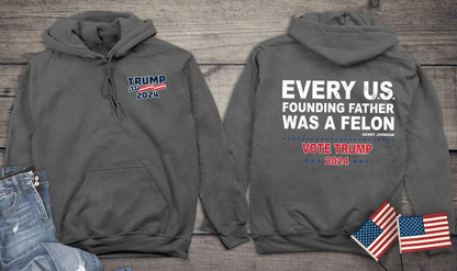 Founding Felons With Crest Hoodie