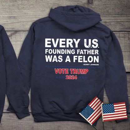 Founding Felons With Crest Hoodie