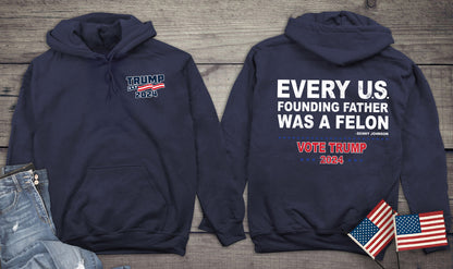 Founding Felons With Crest Hoodie