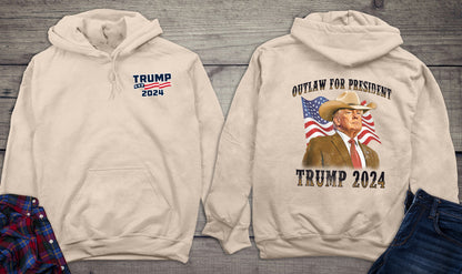 Outlaw For President With Crest Hoodie