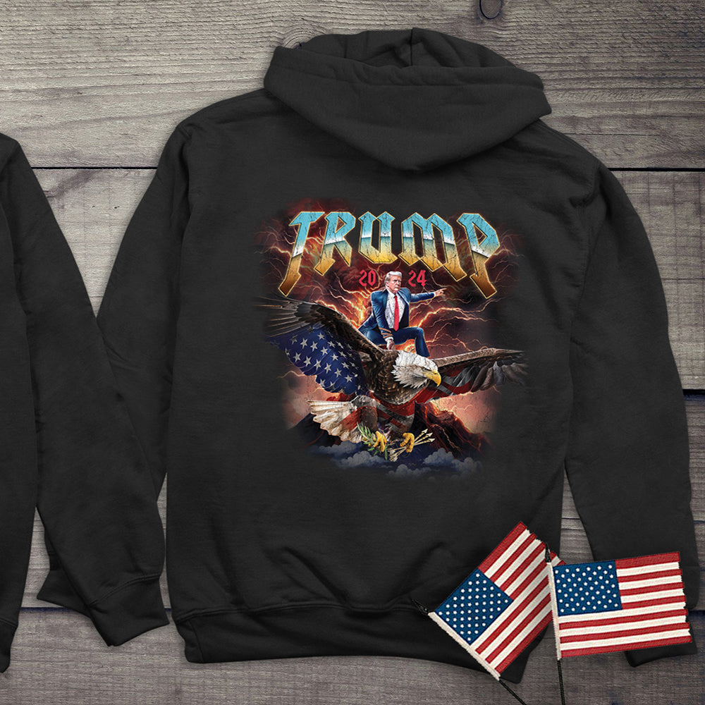 Trump Eagle Rider With Crest Hoodie