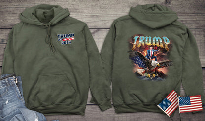 Trump Eagle Rider With Crest Hoodie