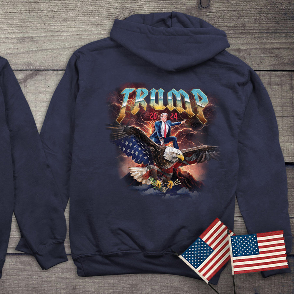 Trump Eagle Rider With Crest Hoodie