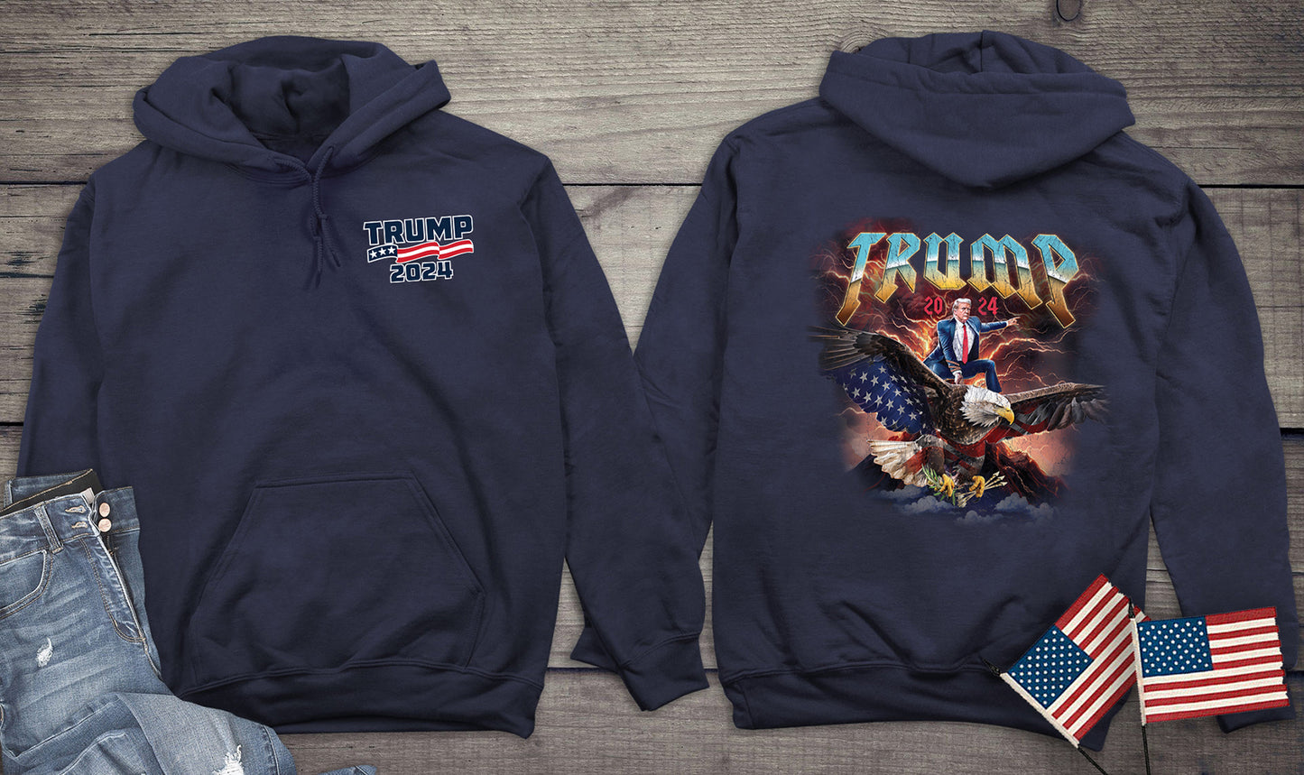 Trump Eagle Rider With Crest Hoodie