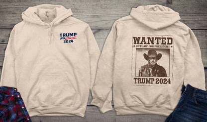 Wanted Outlaw Trump With Crest Hoodie