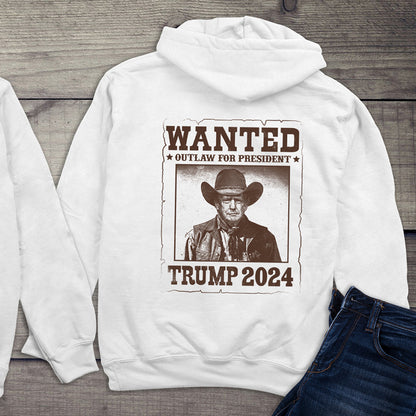 Wanted Outlaw Trump With Crest Hoodie