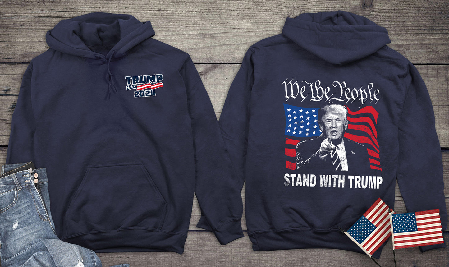 We The People Trump With Crest Hoodie