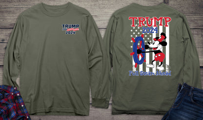 Steamboat Trump With Crest Long Sleeve Tee Shirt