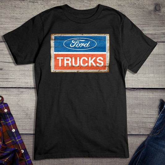 Ford Motor Company, 2001 Ford Trucks Logo Vintage Sign T-Shirt