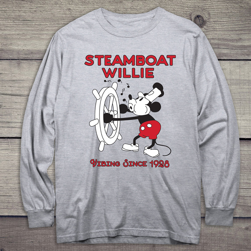 Steamboat Willie Vibing Long Sleeve Tee