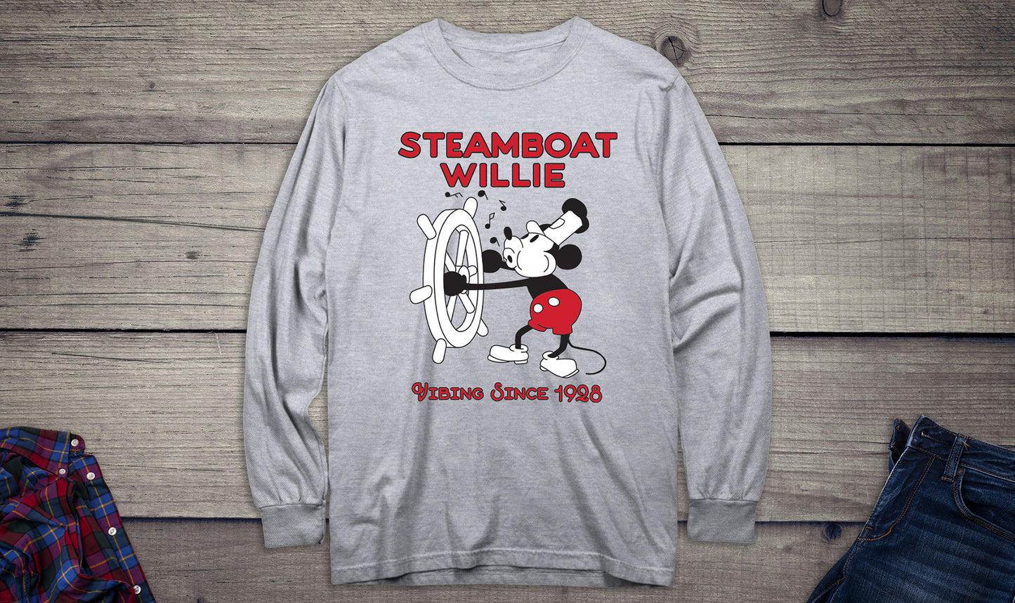 Steamboat Willie Vibing Long Sleeve Tee