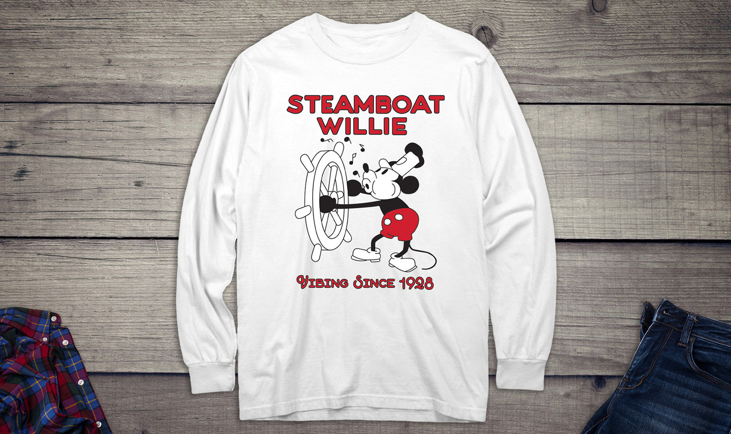 Steamboat Willie Vibing Long Sleeve Tee