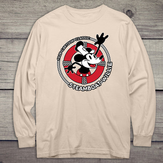 Steamboat Willie Life Preserver Long Sleeve Tee