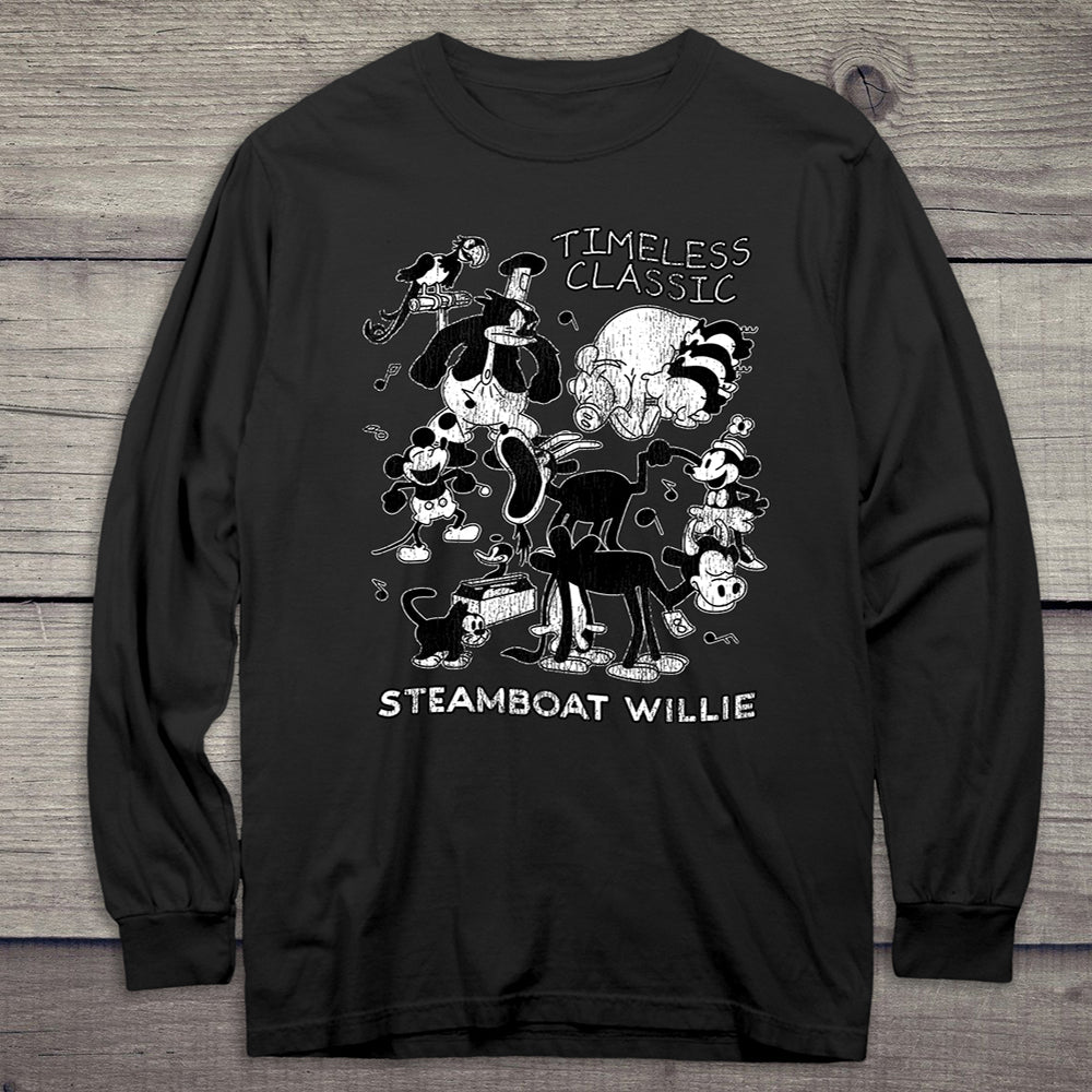 Steamboat Willie Timeless Classic Long Sleeve Tee