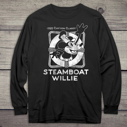 Steamboat Willie Vintage Life Preserver Long Sleeve Tee