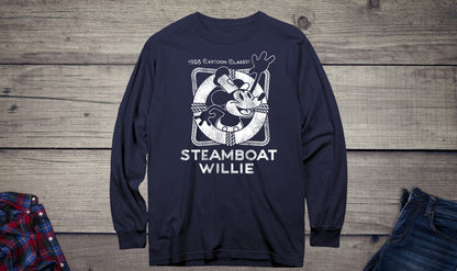 Steamboat Willie Vintage Life Preserver Long Sleeve Tee