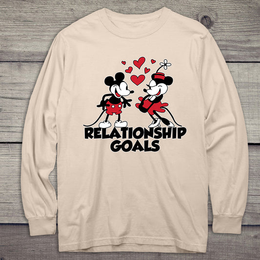 Steamboat Willie Relationship Goals Long Sleeve Tee