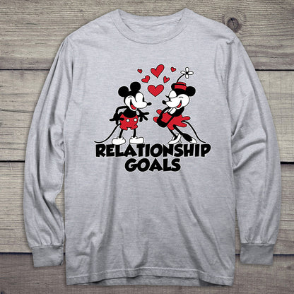 Steamboat Willie Relationship Goals Long Sleeve Tee