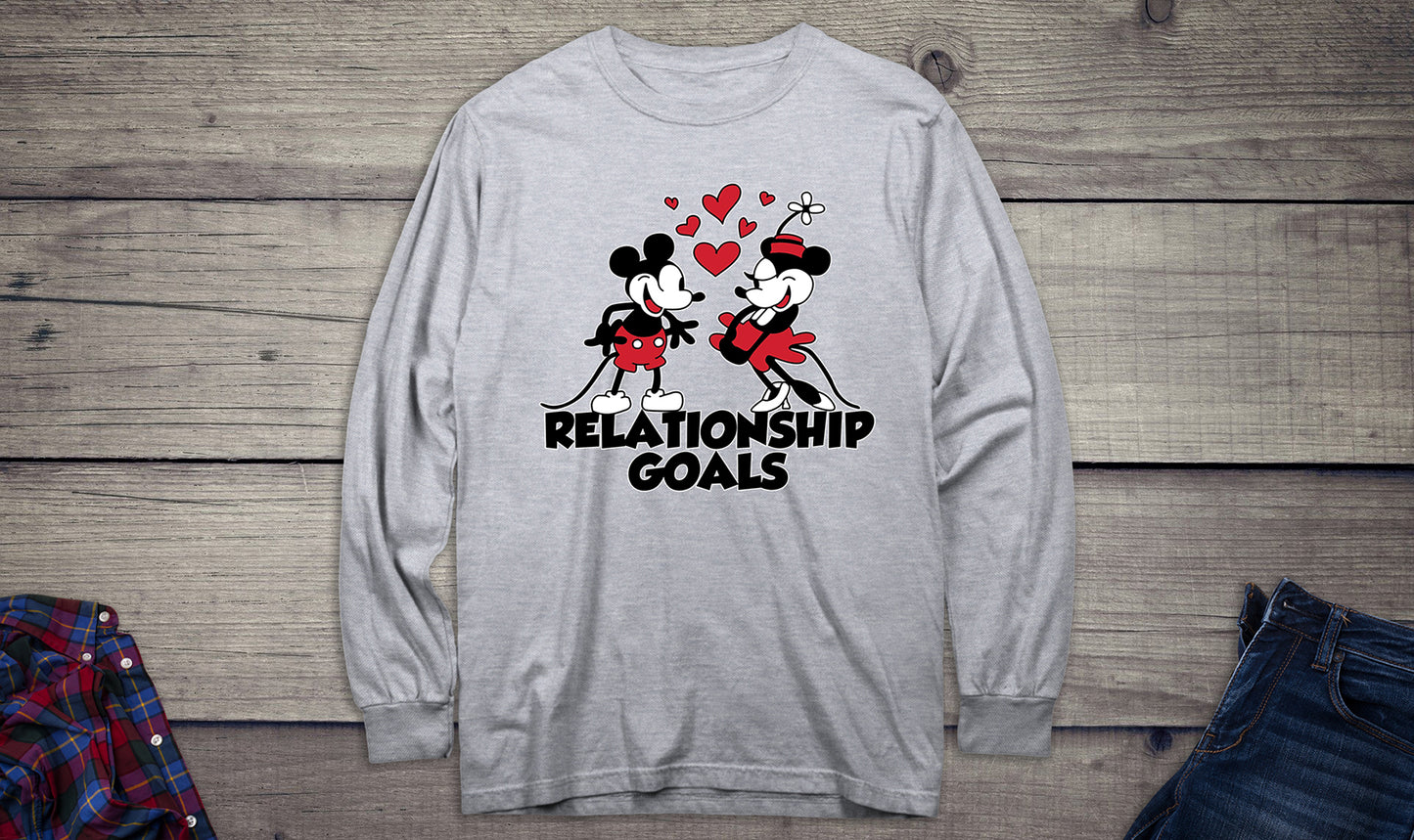 Steamboat Willie Relationship Goals Long Sleeve Tee