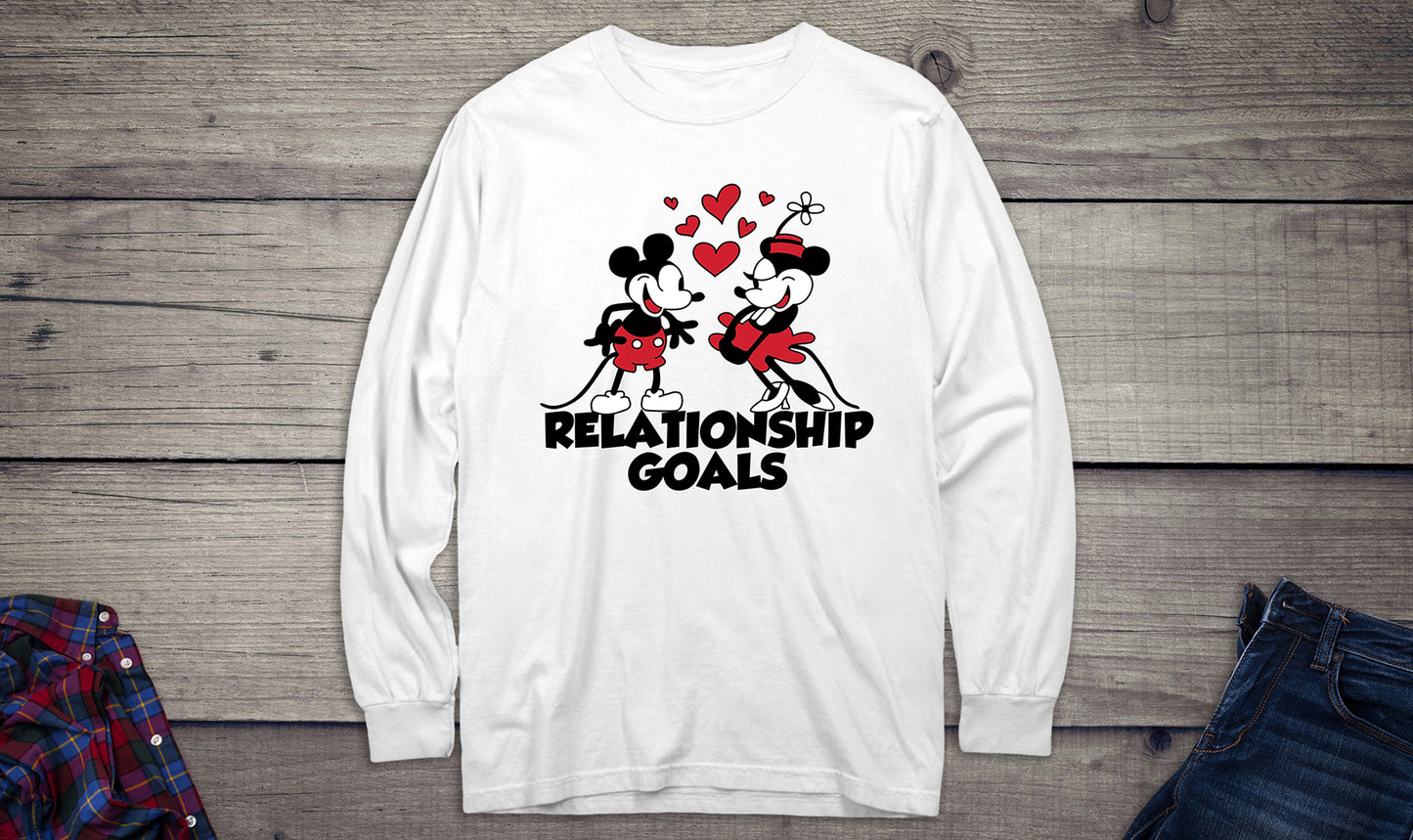 Steamboat Willie Relationship Goals Long Sleeve Tee