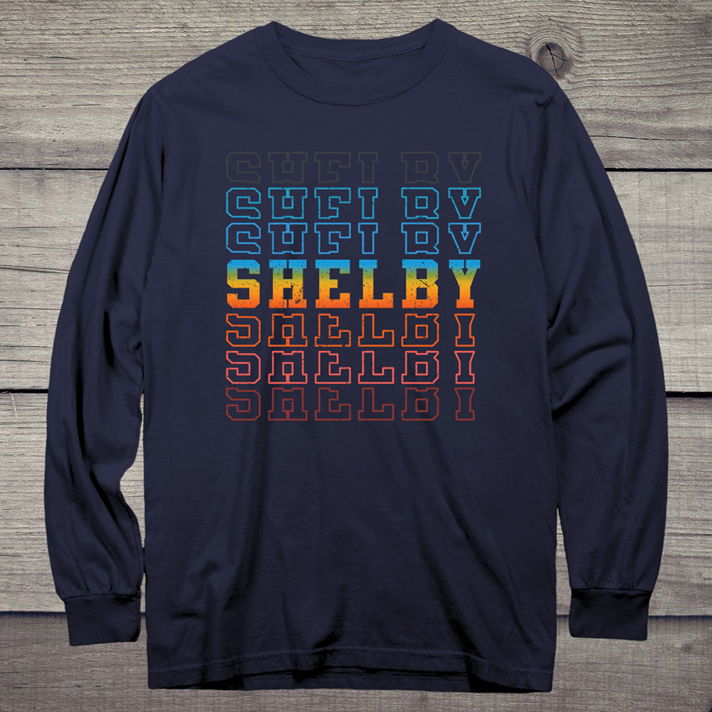 Repeating Shelby Long Sleeve Tee