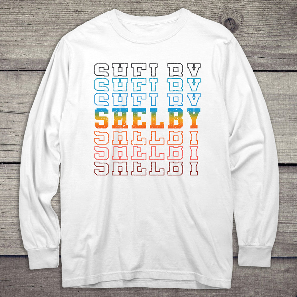 Repeating Shelby Long Sleeve Tee