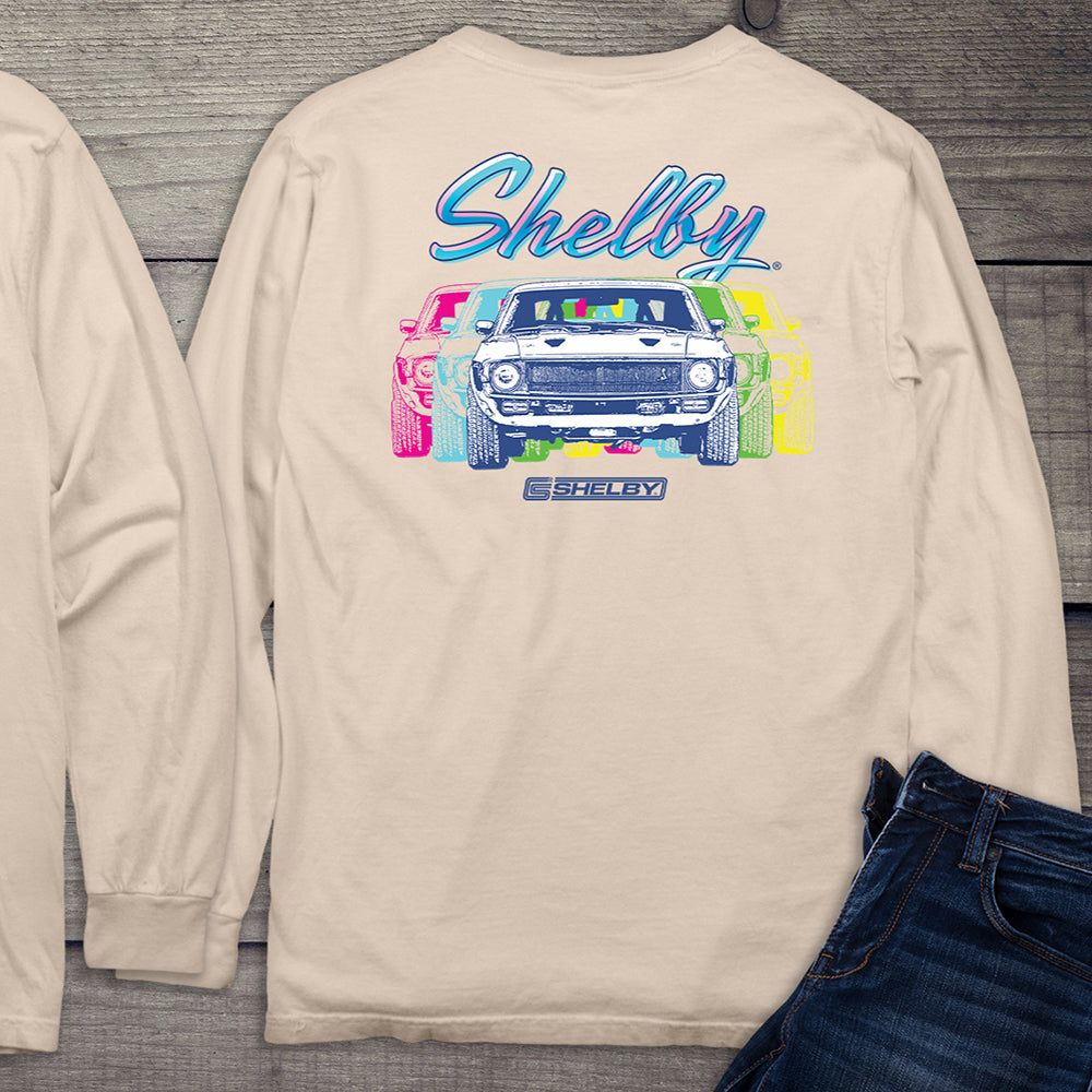 Colorful Shelby With Crest Long Sleeve Tee