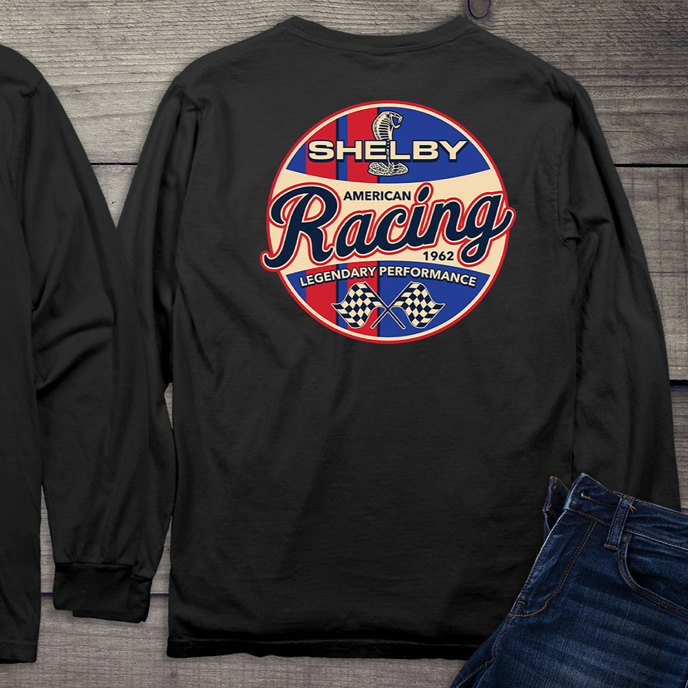 Shelby Racing With Crest Long Sleeve Tee