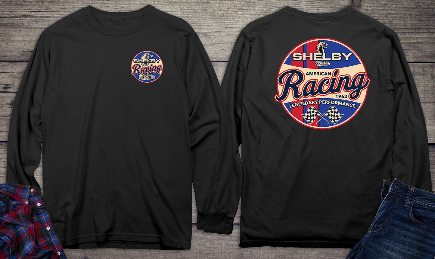 Shelby Racing With Crest Long Sleeve Tee